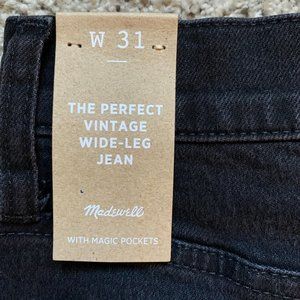 Madewell Perfect Vintage Wide Leg Jeans, Black